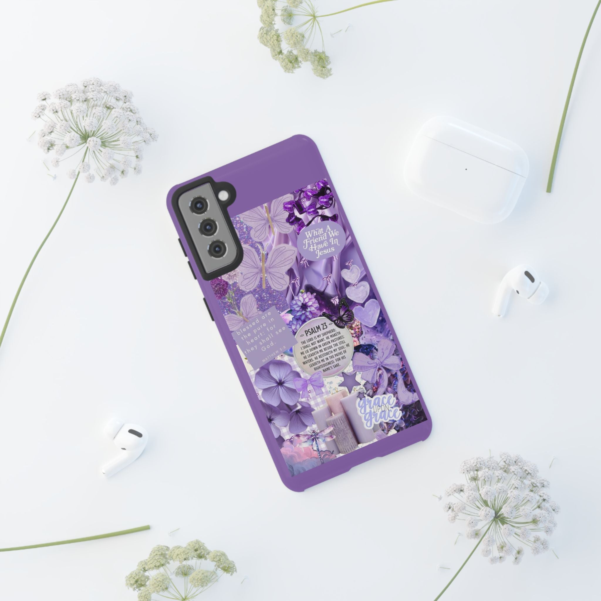Bible Verse phone case - His Love Never Fails Psalm Phone Case — Floral Christian Scripture iPhone Cover