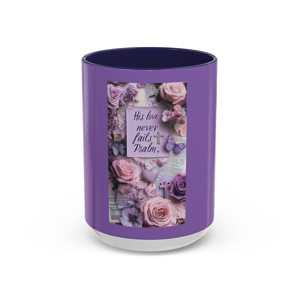 Coffee Mug — Floral Psalm Accent Mug (11/15 oz)