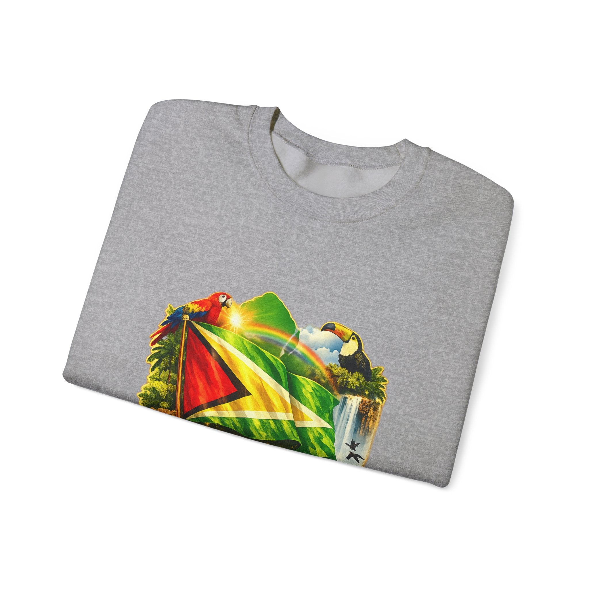Guyana Flag & Wildlife Sweatshirt — "One People, One Nation, One Destiny" Crewneck