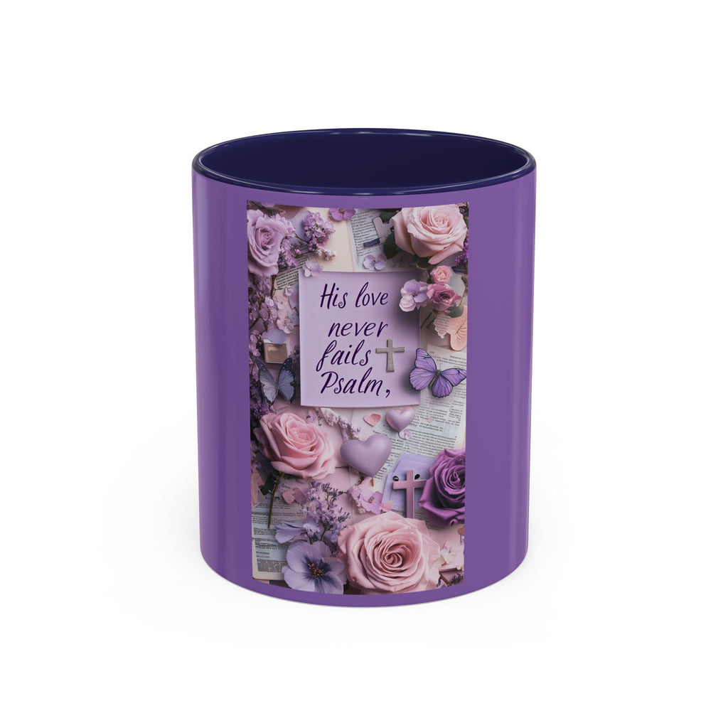 Coffee Mug — Floral Psalm Accent Mug (11/15 oz)