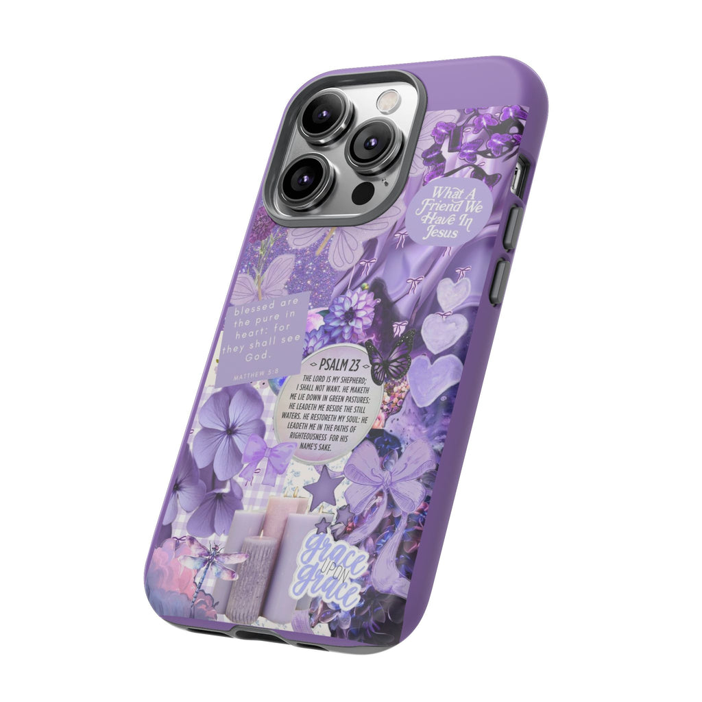 Bible Verse phone case - His Love Never Fails Psalm Phone Case — Floral Christian Scripture iPhone Cover