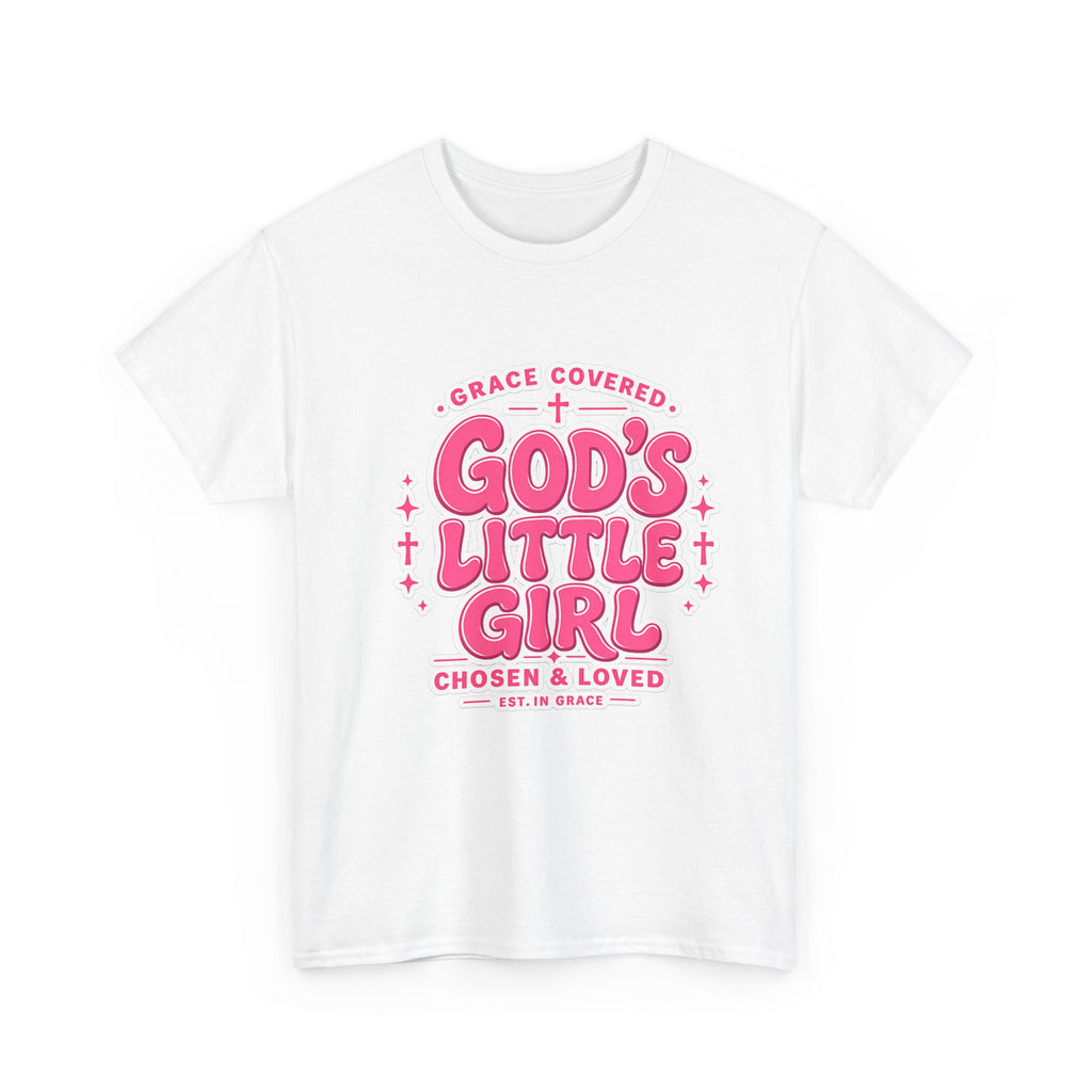 Faith T-Shirt God's Little Girl T-Shirt — Pink Faith Graphic Tee for Girls