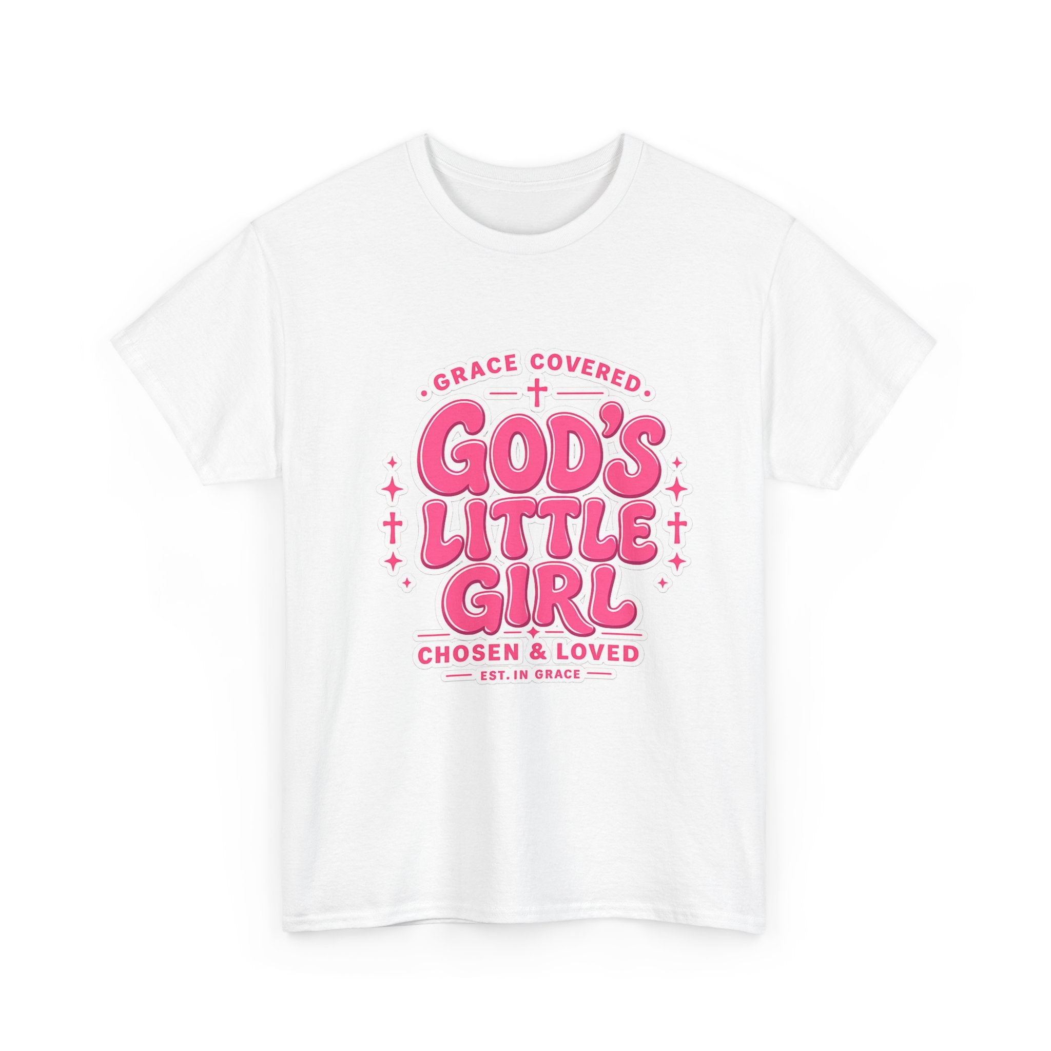 Faith T-Shirt God's Little Girl T-Shirt — Pink Faith Graphic Tee for Girls