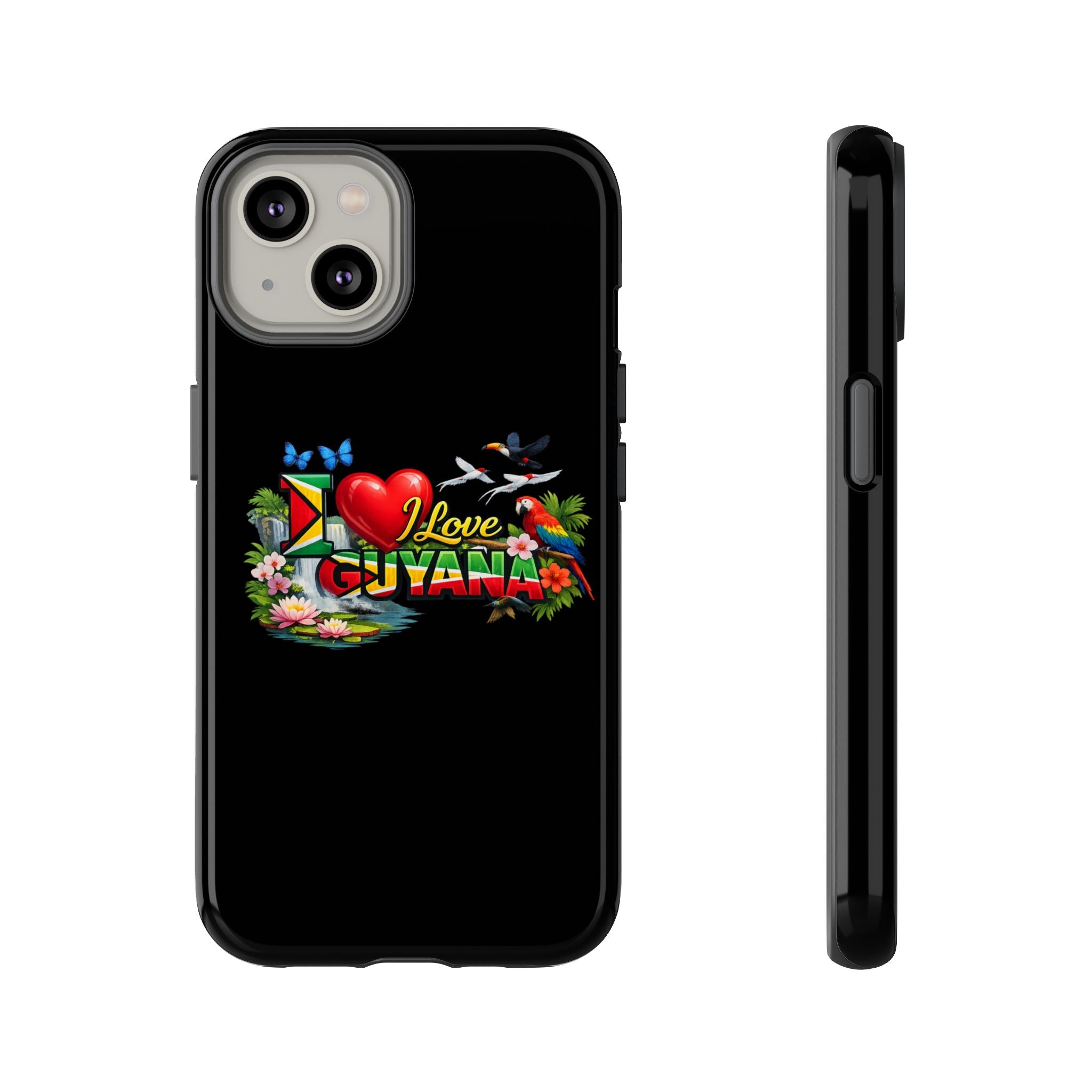 Phone case I Love Guyana Phone Case — Tough Protective Tropical Flag Design