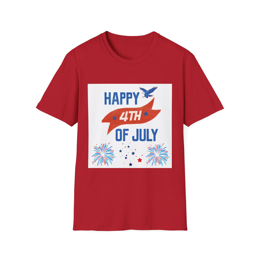 Happy 4th of July Eagle T-Shirt | Patriotic Fireworks Tee