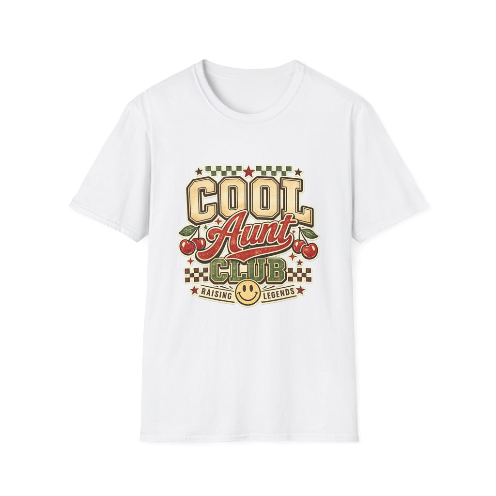 Cherries Pop T-Shirt Aunt Club Vintage Cherry Graphic Tee for Fun-Loving Aunts