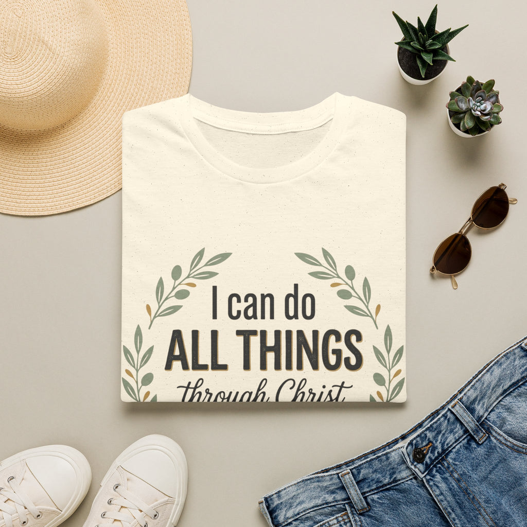Bible Verses Inspired Tee Shirt — Inspirational Faith Tee with Scripture Text