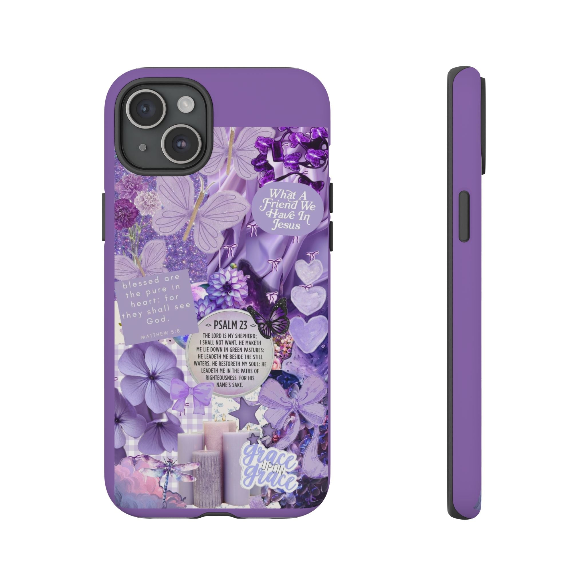 Bible Verse phone case - His Love Never Fails Psalm Phone Case — Floral Christian Scripture iPhone Cover