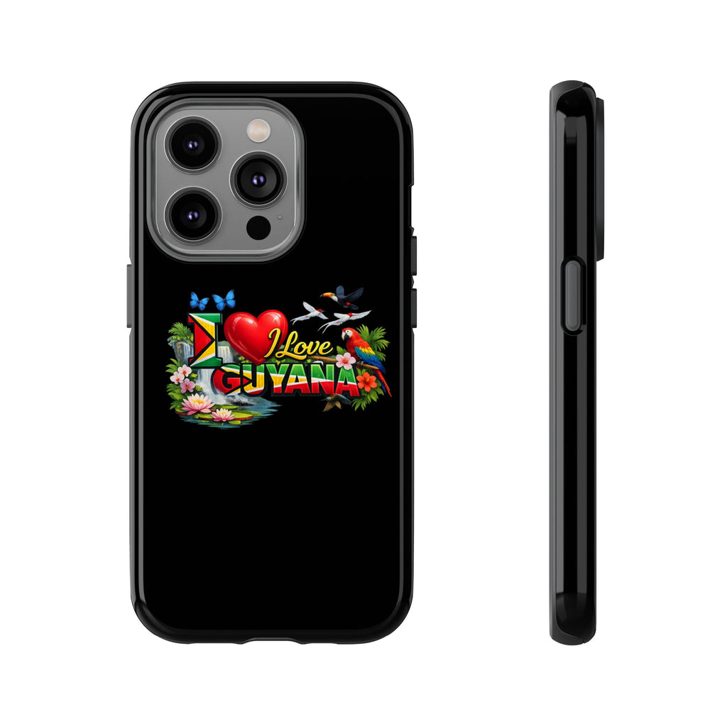 Phone case I Love Guyana Phone Case — Tough Protective Tropical Flag Design