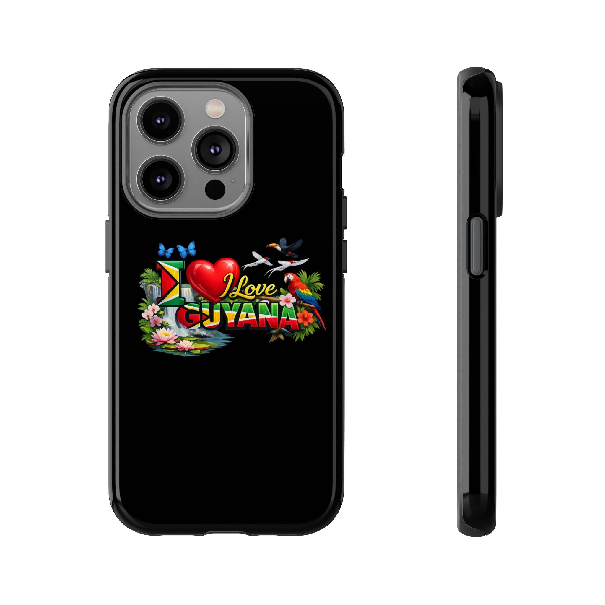 Phone case I Love Guyana Phone Case — Tough Protective Tropical Flag Design