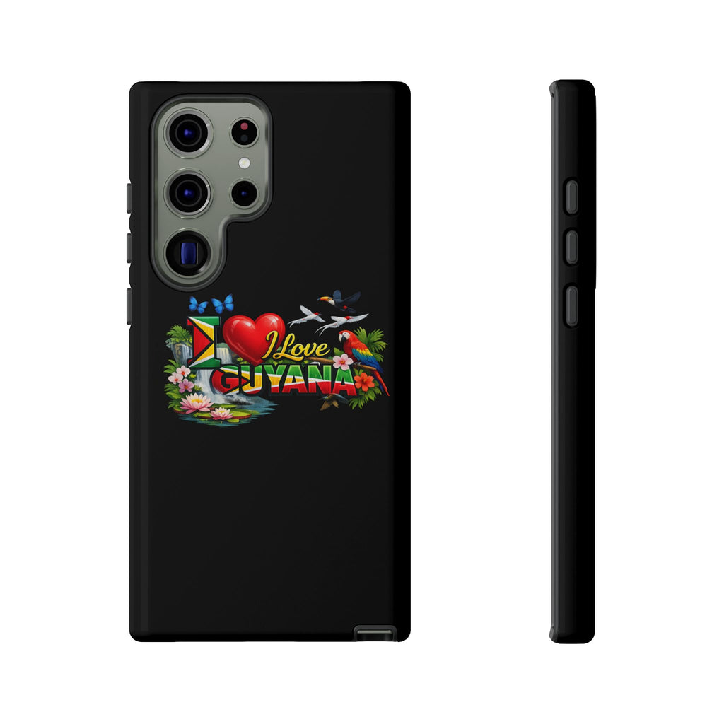 Phone case I Love Guyana Phone Case — Tough Protective Tropical Flag Design