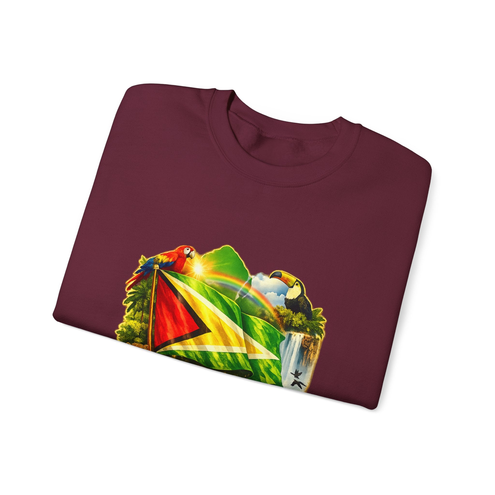 Guyana Flag & Wildlife Sweatshirt — "One People, One Nation, One Destiny" Crewneck