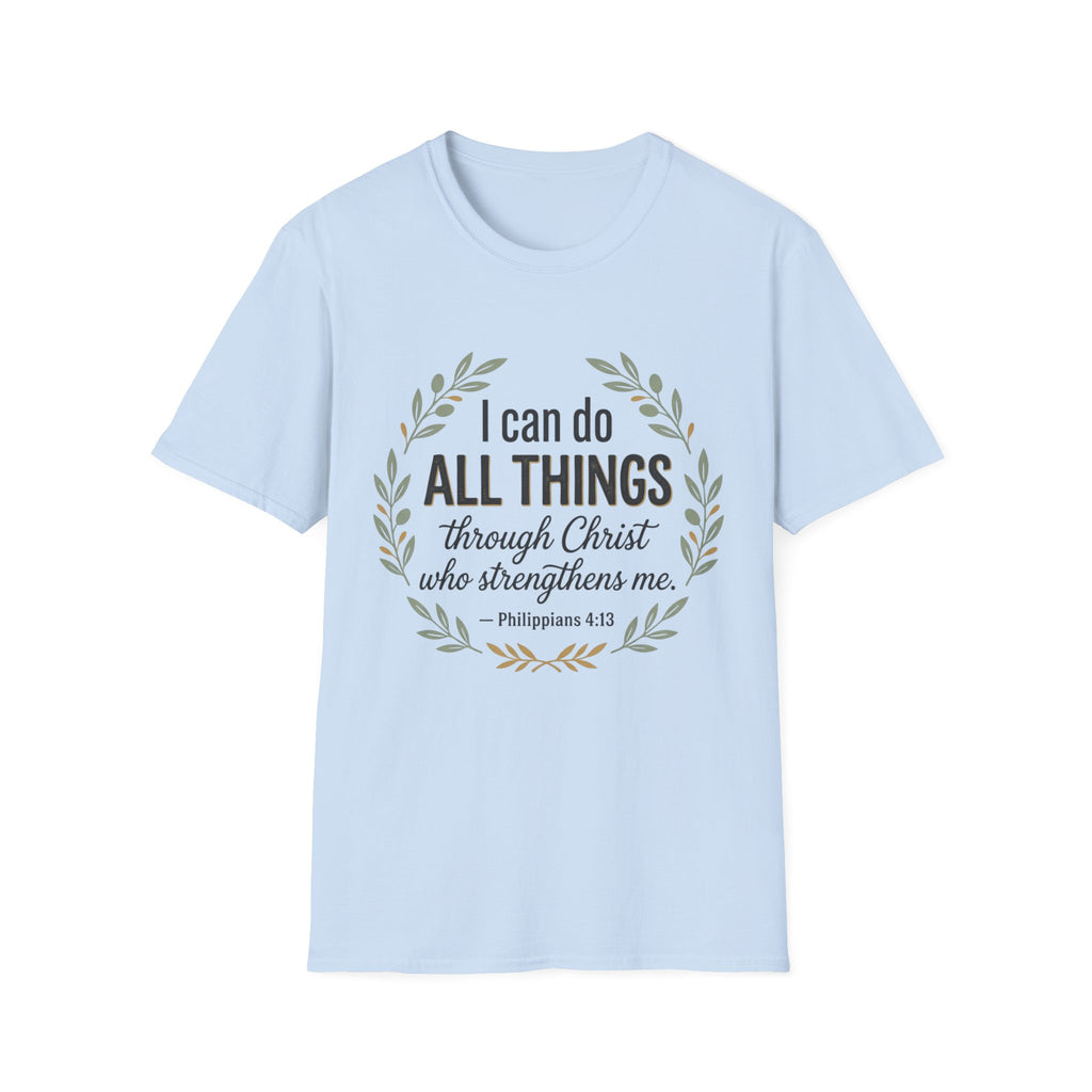 Bible Verses Inspired Tee Shirt — Inspirational Faith Tee with Scripture Text