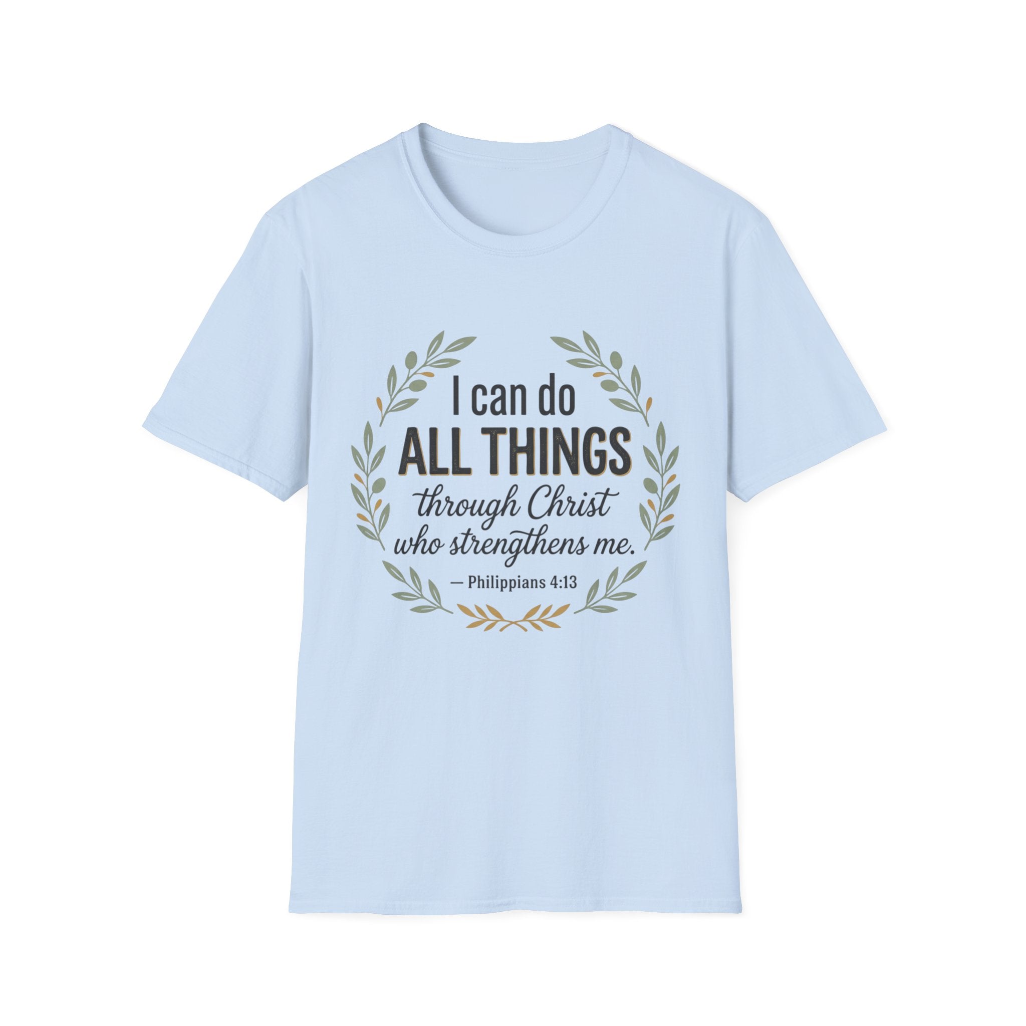 Bible Verses Inspired Tee Shirt — Inspirational Faith Tee with Scripture Text
