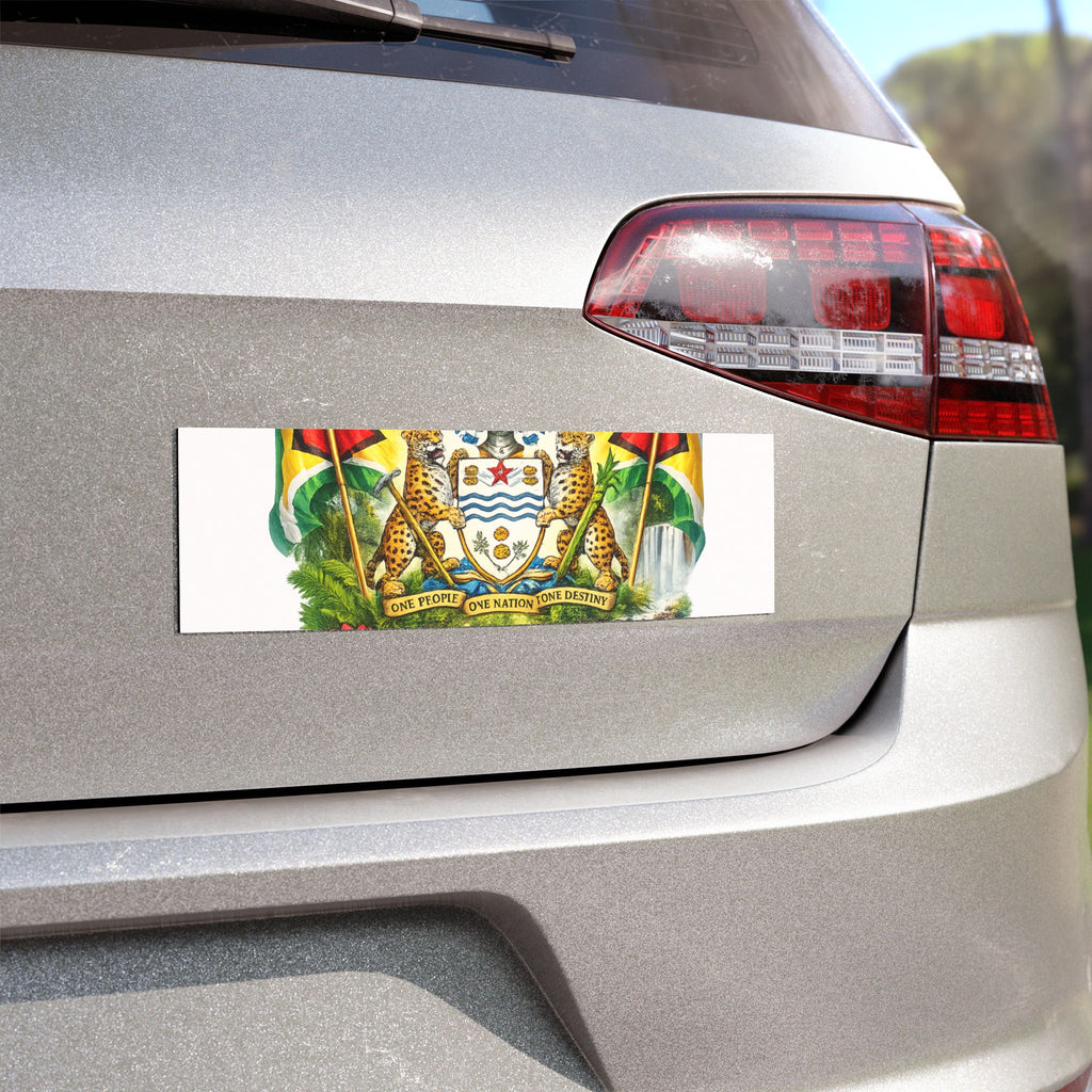 Car Magnets Guyana Coat of Arms Car Magnet — National Flag & Emblem Magnetic Decal