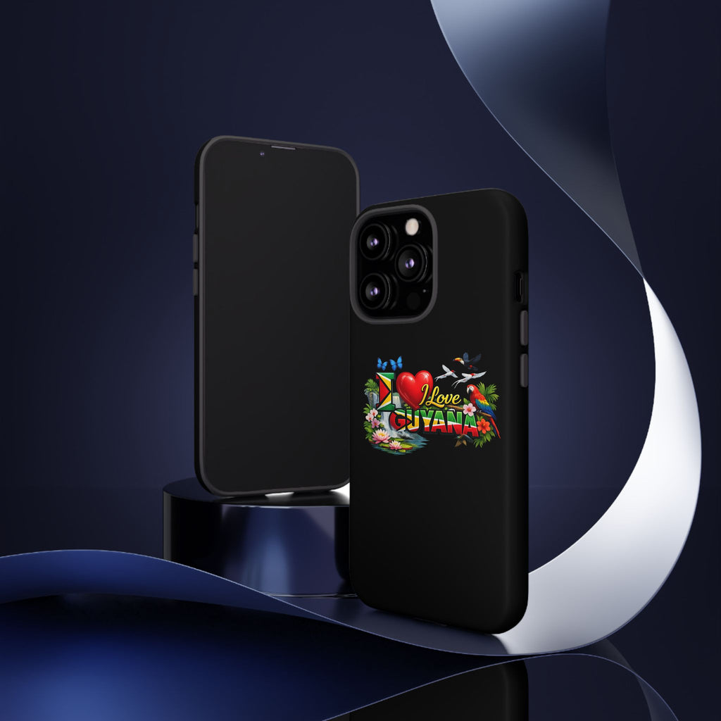 Phone case I Love Guyana Phone Case — Tough Protective Tropical Flag Design