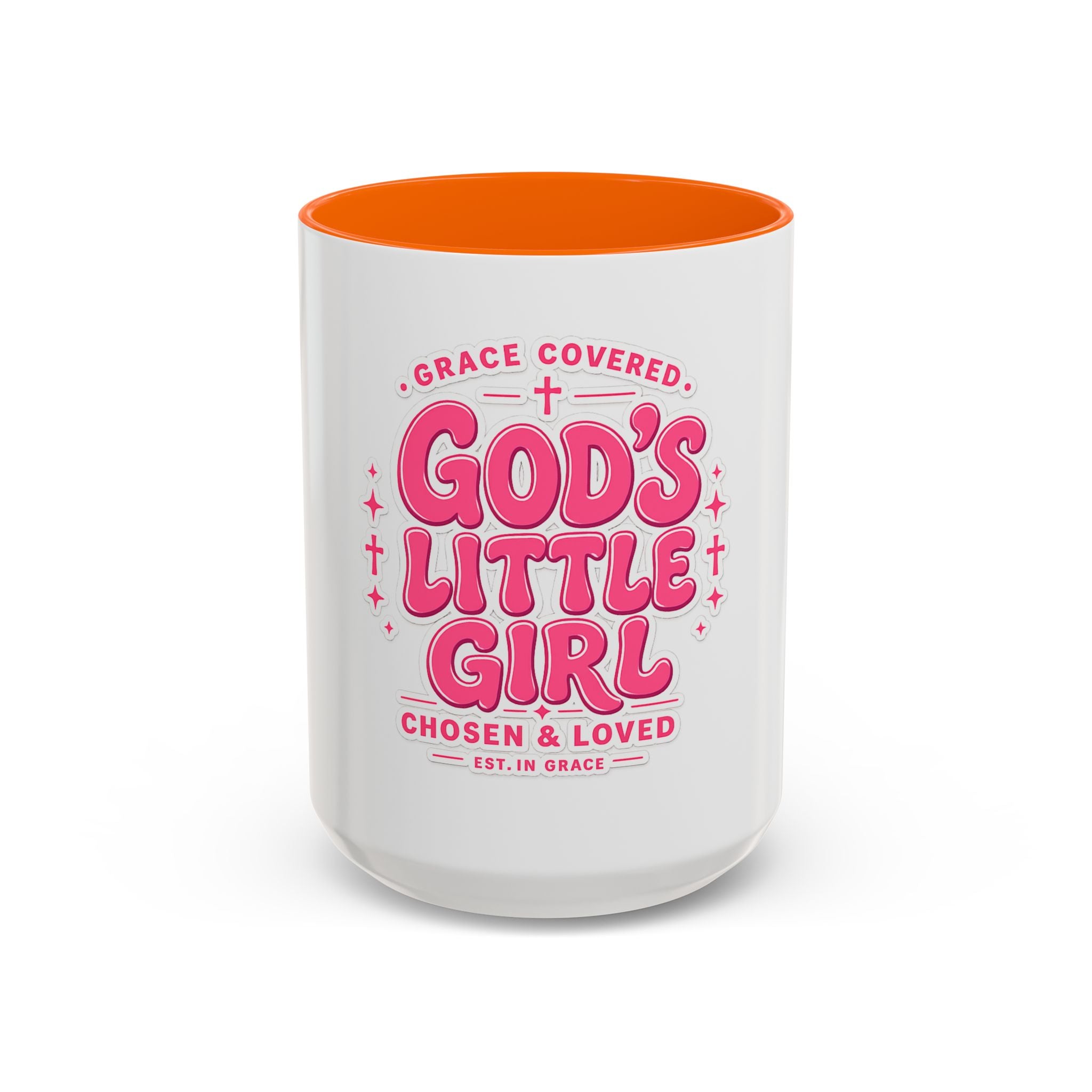 Coffee Mugs Faith/ Inspiration mugs God's Little Girl Accent Coffee Mug – Faith-based Pink Christian Gift (11/15oz)