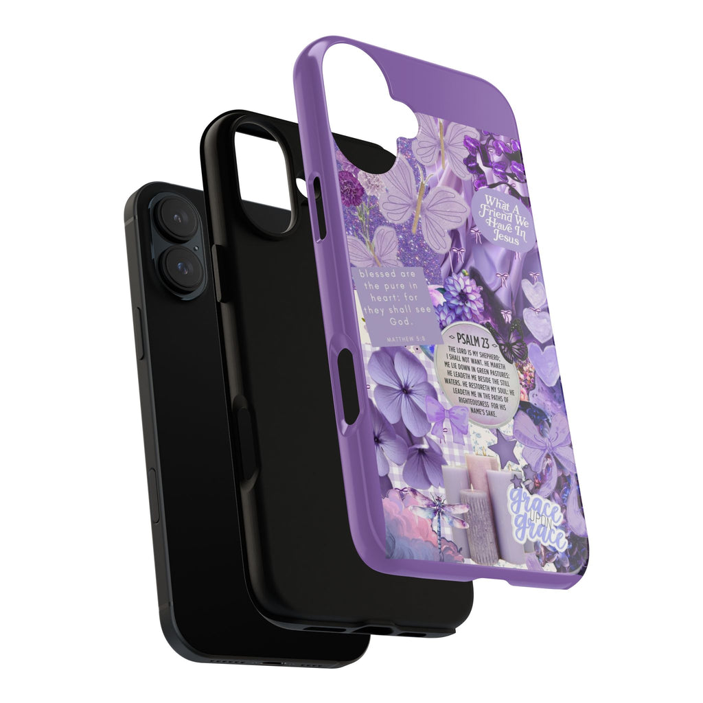 Bible Verse phone case - His Love Never Fails Psalm Phone Case — Floral Christian Scripture iPhone Cover