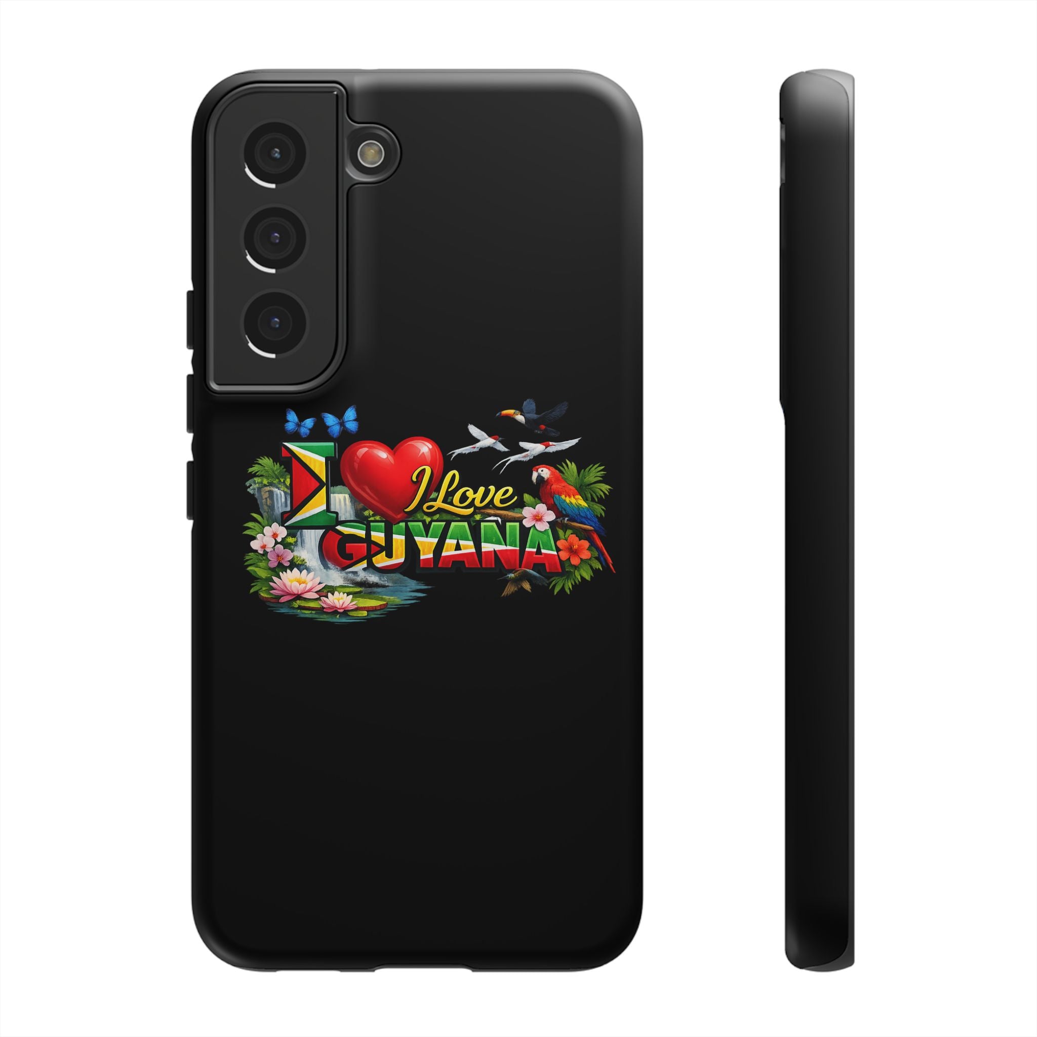 Phone case I Love Guyana Phone Case — Tough Protective Tropical Flag Design