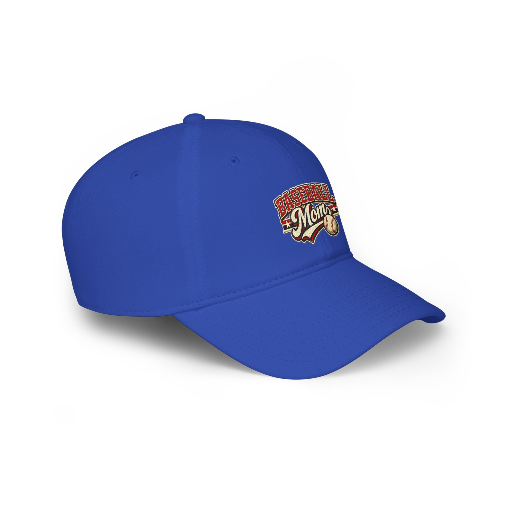 Baseball Mom hat – Low Profile Red Baseball Hat with 'Baseball Mom' Retro Logo
