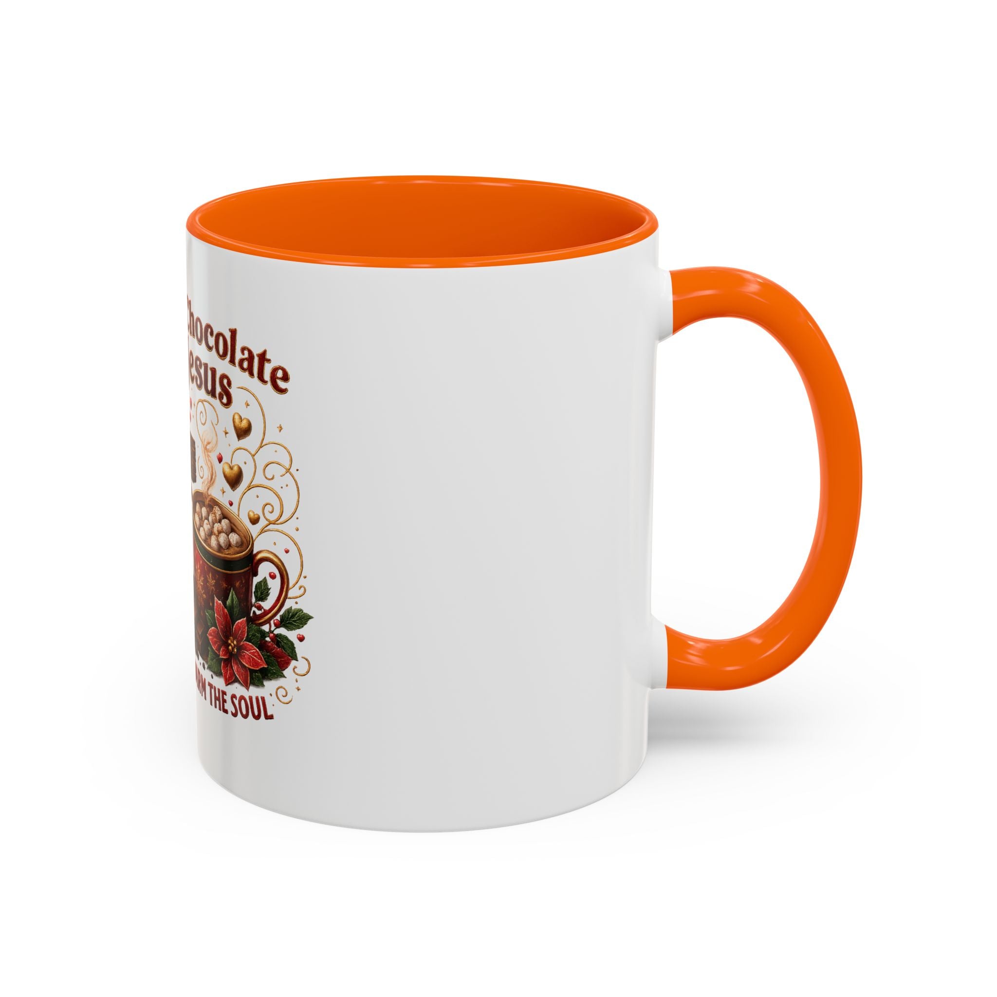 Hot Chocolate & Jesus Mug — "Both Warm the Soul" Accent Coffee Mug