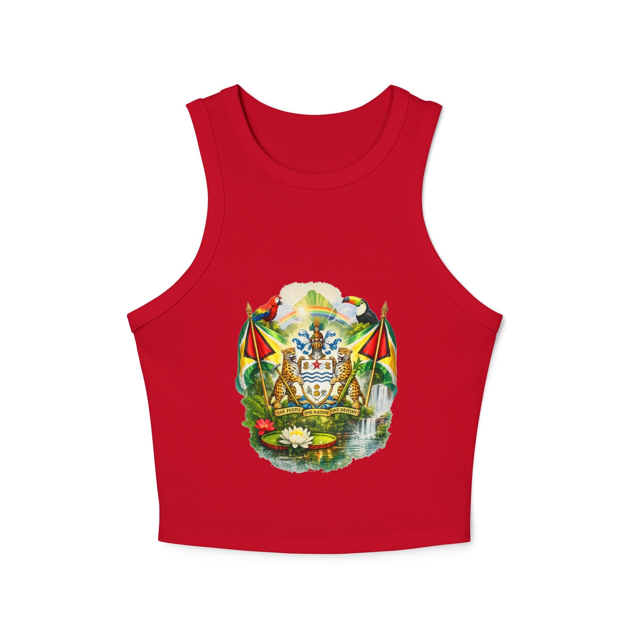 Tank Top — Tropical Crest Graphic Crop Tank