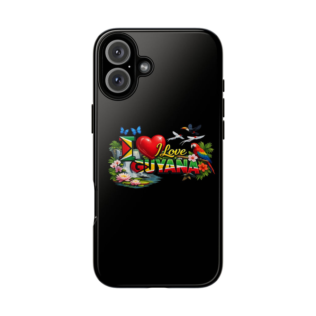 Phone case I Love Guyana Phone Case — Tough Protective Tropical Flag Design