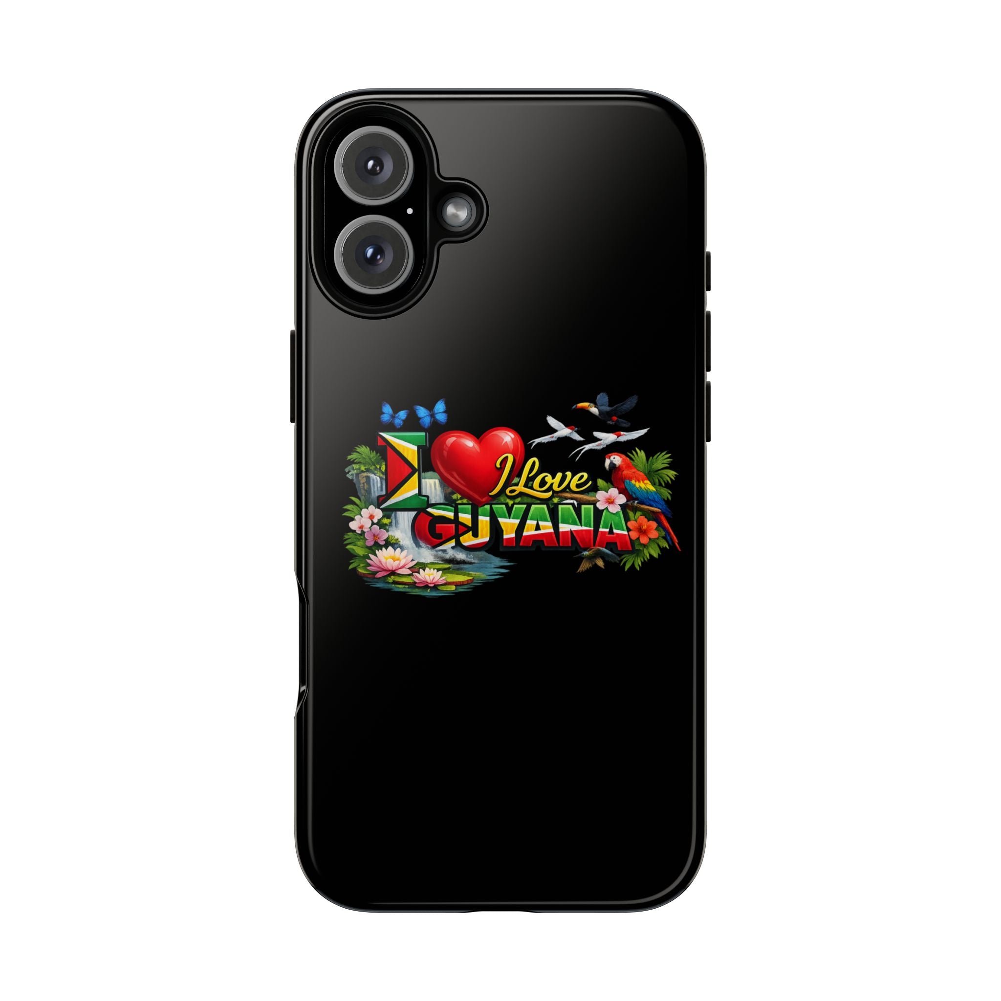 Phone case I Love Guyana Phone Case — Tough Protective Tropical Flag Design