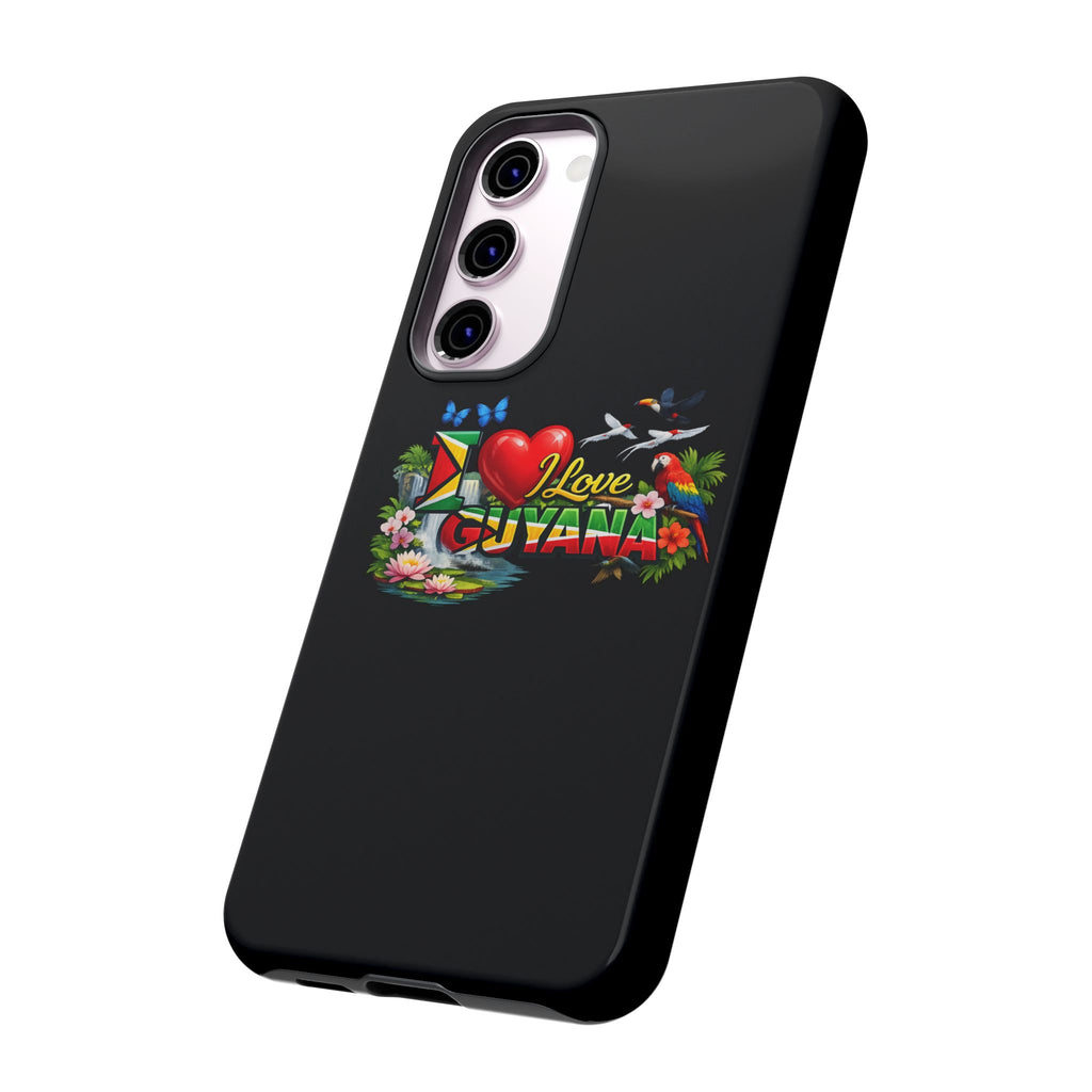 Phone case I Love Guyana Phone Case — Tough Protective Tropical Flag Design
