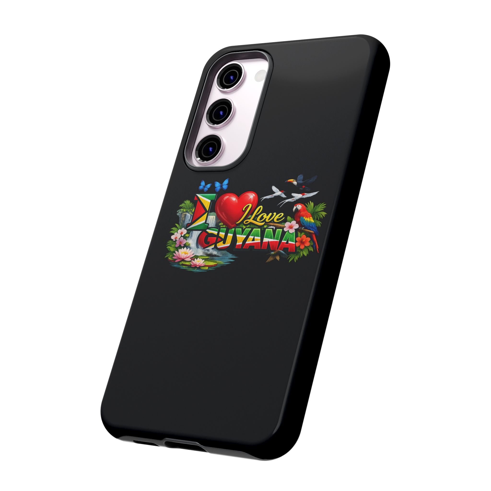 Phone case I Love Guyana Phone Case — Tough Protective Tropical Flag Design