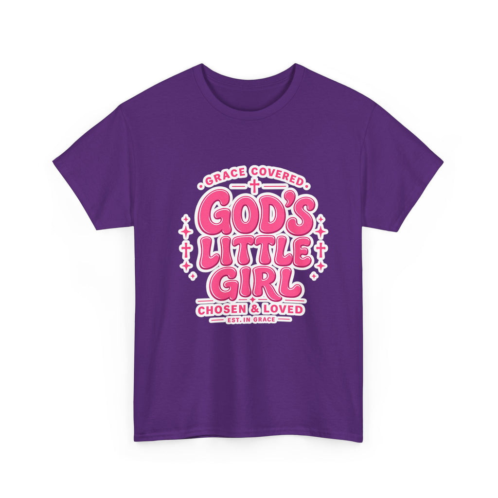 Faith T-Shirt God's Little Girl T-Shirt — Pink Faith Graphic Tee for Girls