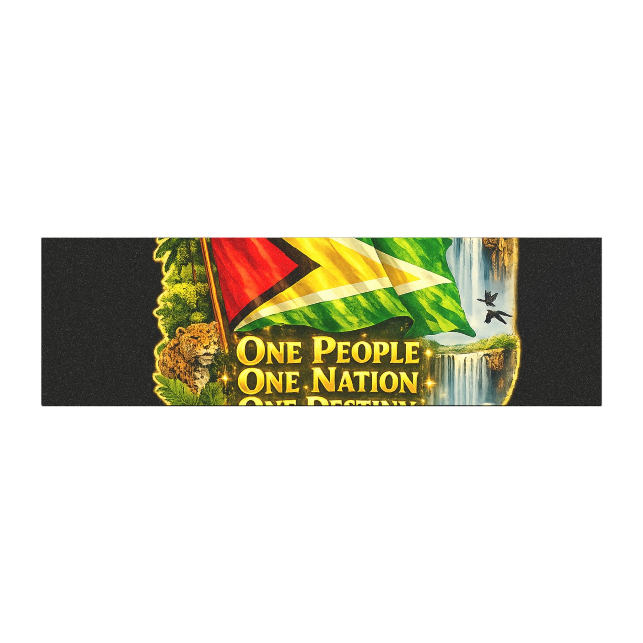 Car Magnet Guyana Magnet — "One People, One Nation, One Destiny" Patriotic Magnet
