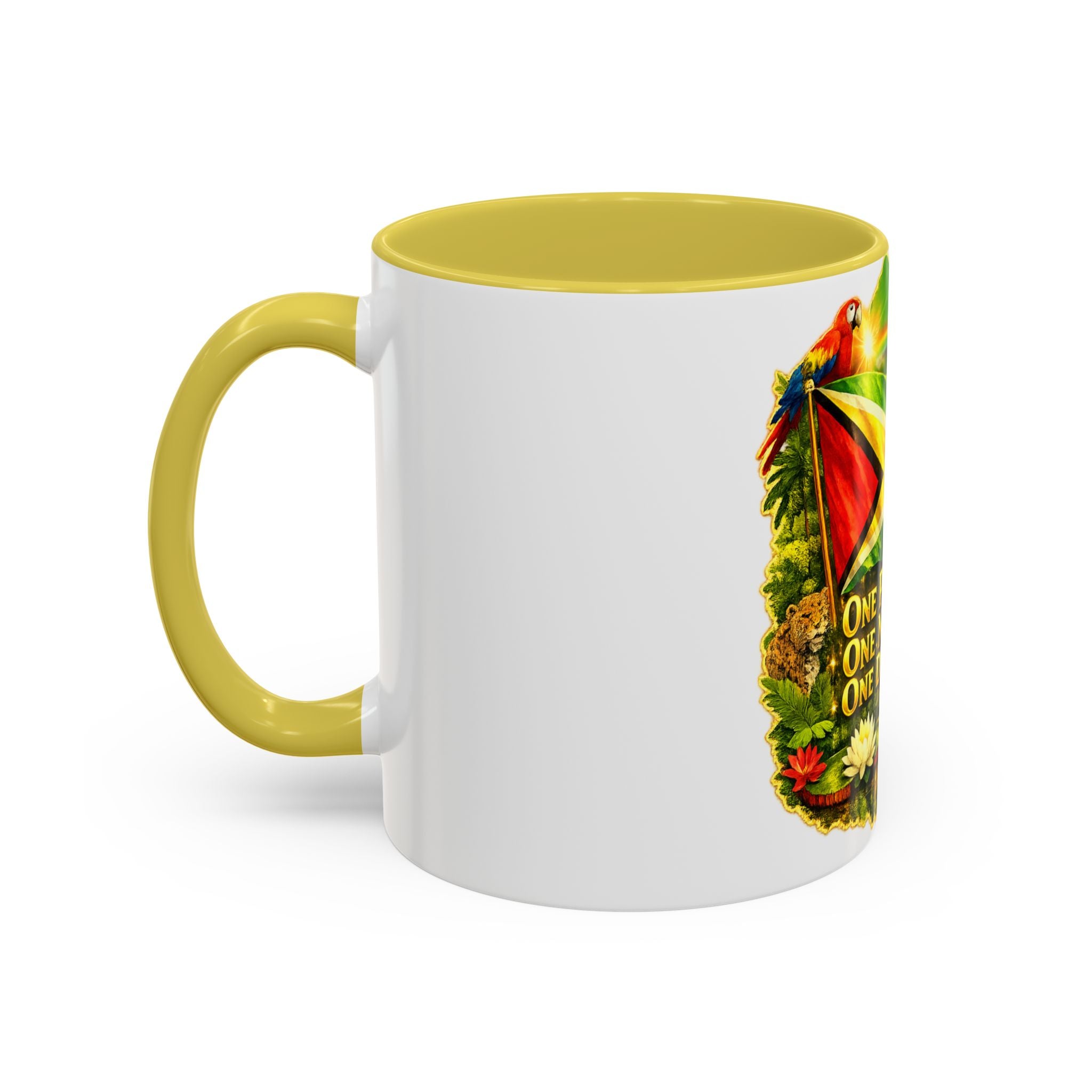 Coffee Mug souvenir that represents Guyana – "One People, One Nation, One Destiny" 11oz/15oz