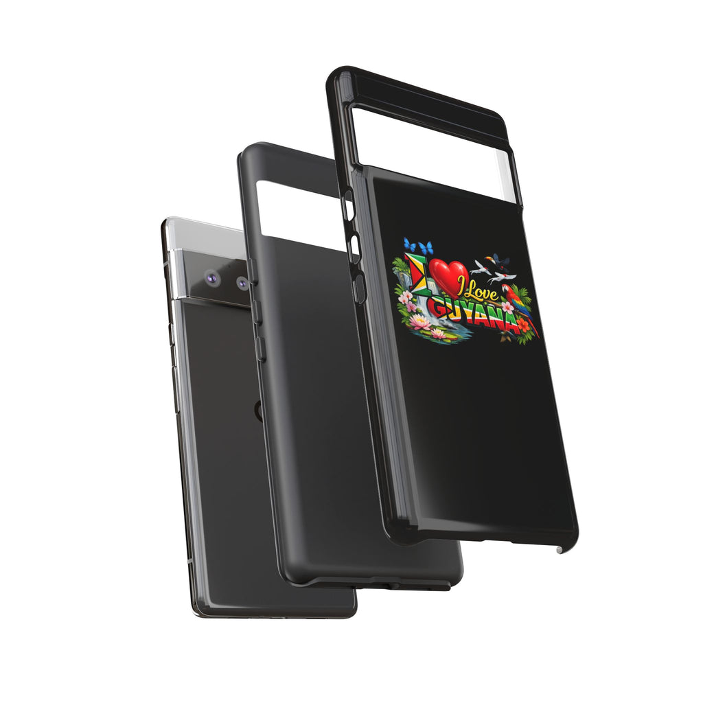 Phone case I Love Guyana Phone Case — Tough Protective Tropical Flag Design