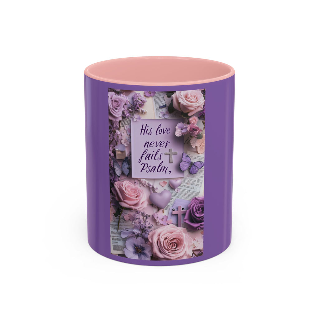Coffee Mug — Floral Psalm Accent Mug (11/15 oz)