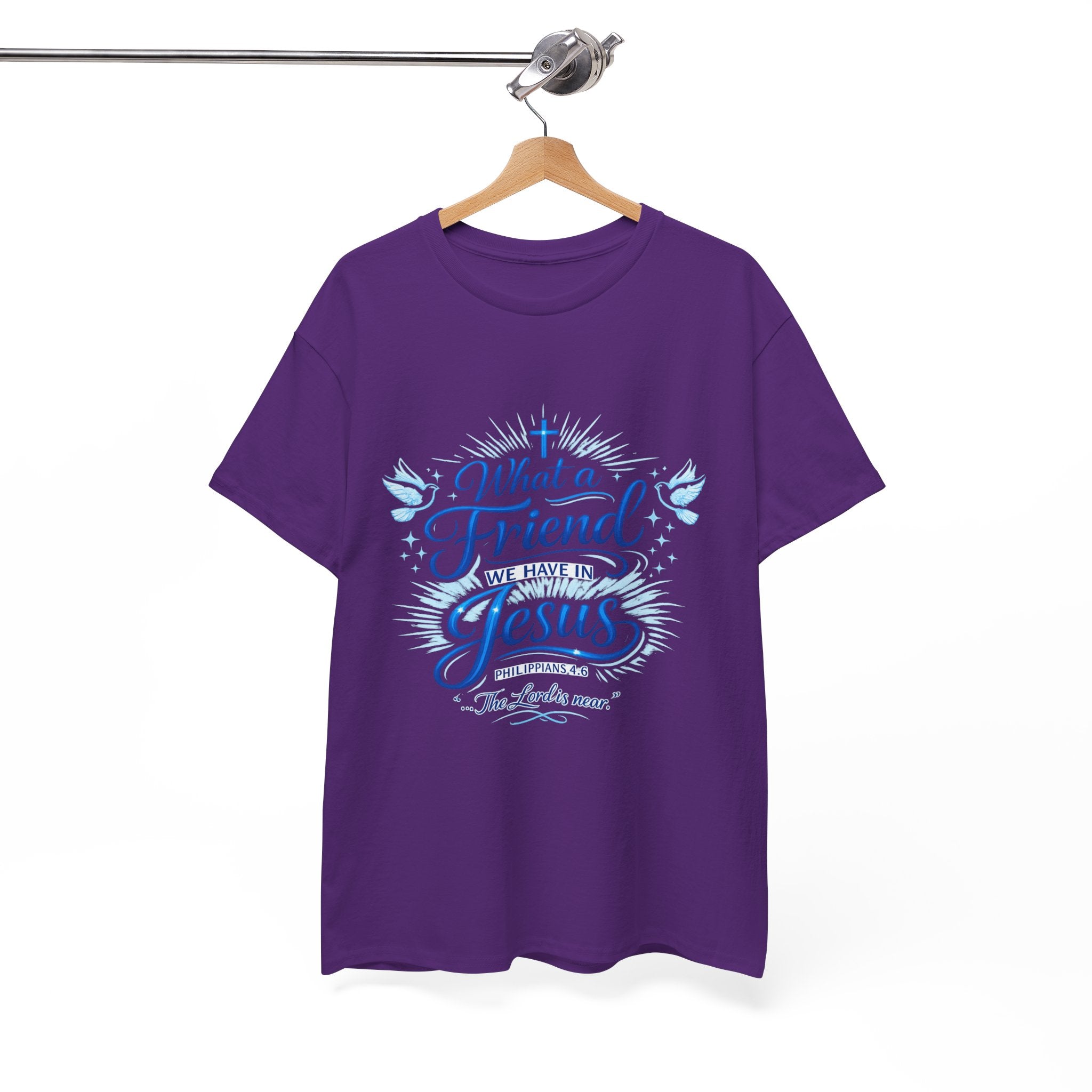 Christian Tee — “What a Friend We Have in Jesus” Inspirational Faith T-Shirt