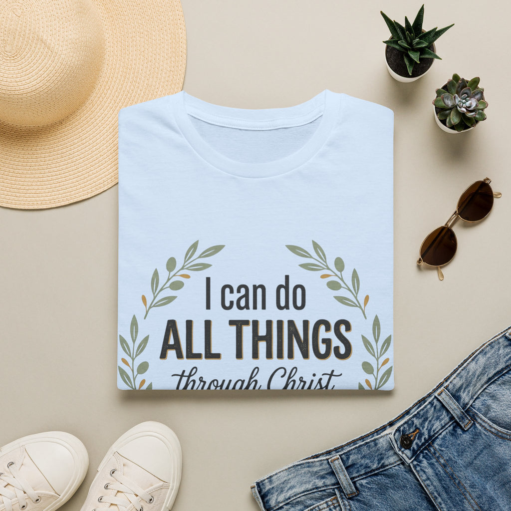 Bible Verses Inspired Tee Shirt — Inspirational Faith Tee with Scripture Text
