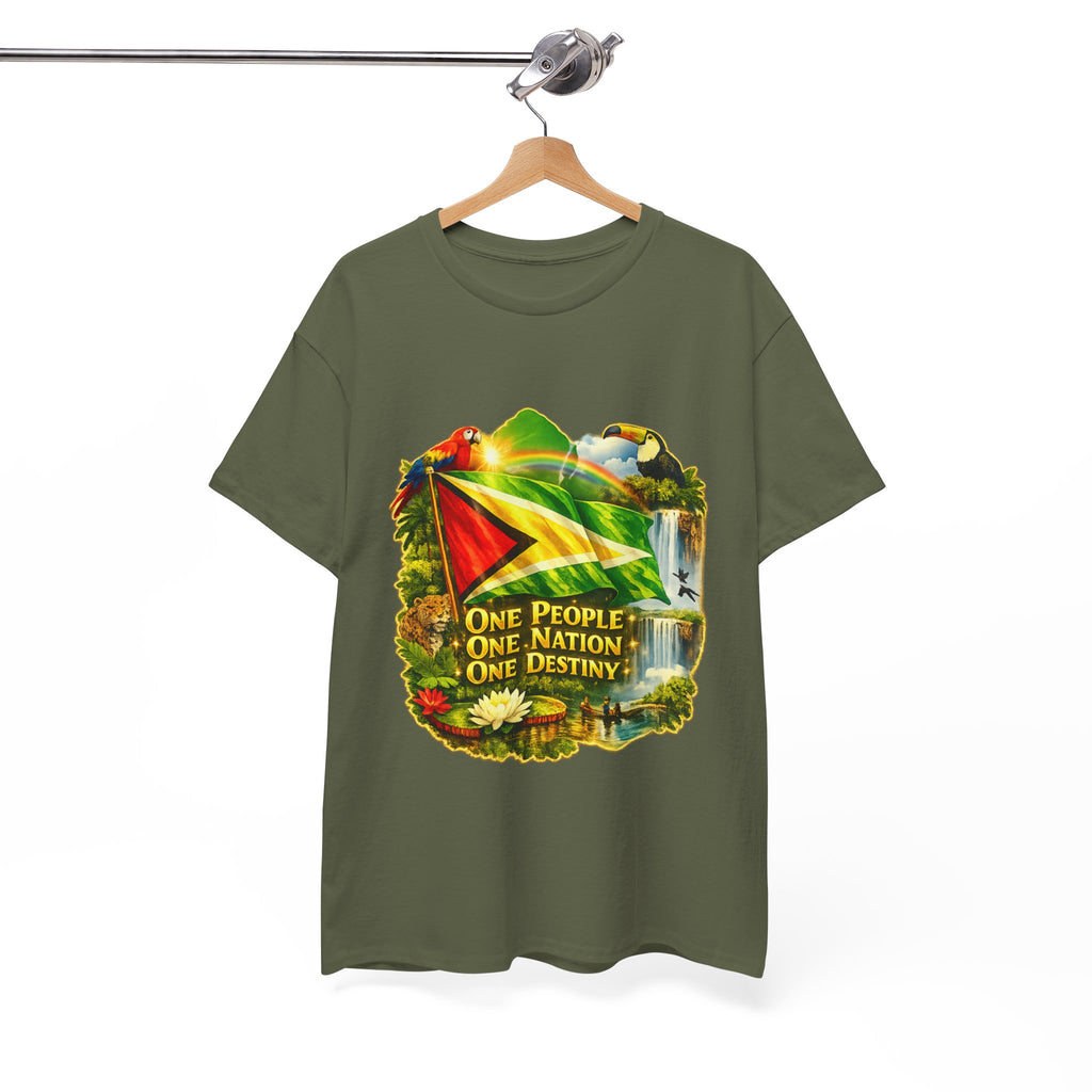 Guyana Flag T-Shirt  unisex – "One People, One Nation, One Destiny" Patriotic Tee