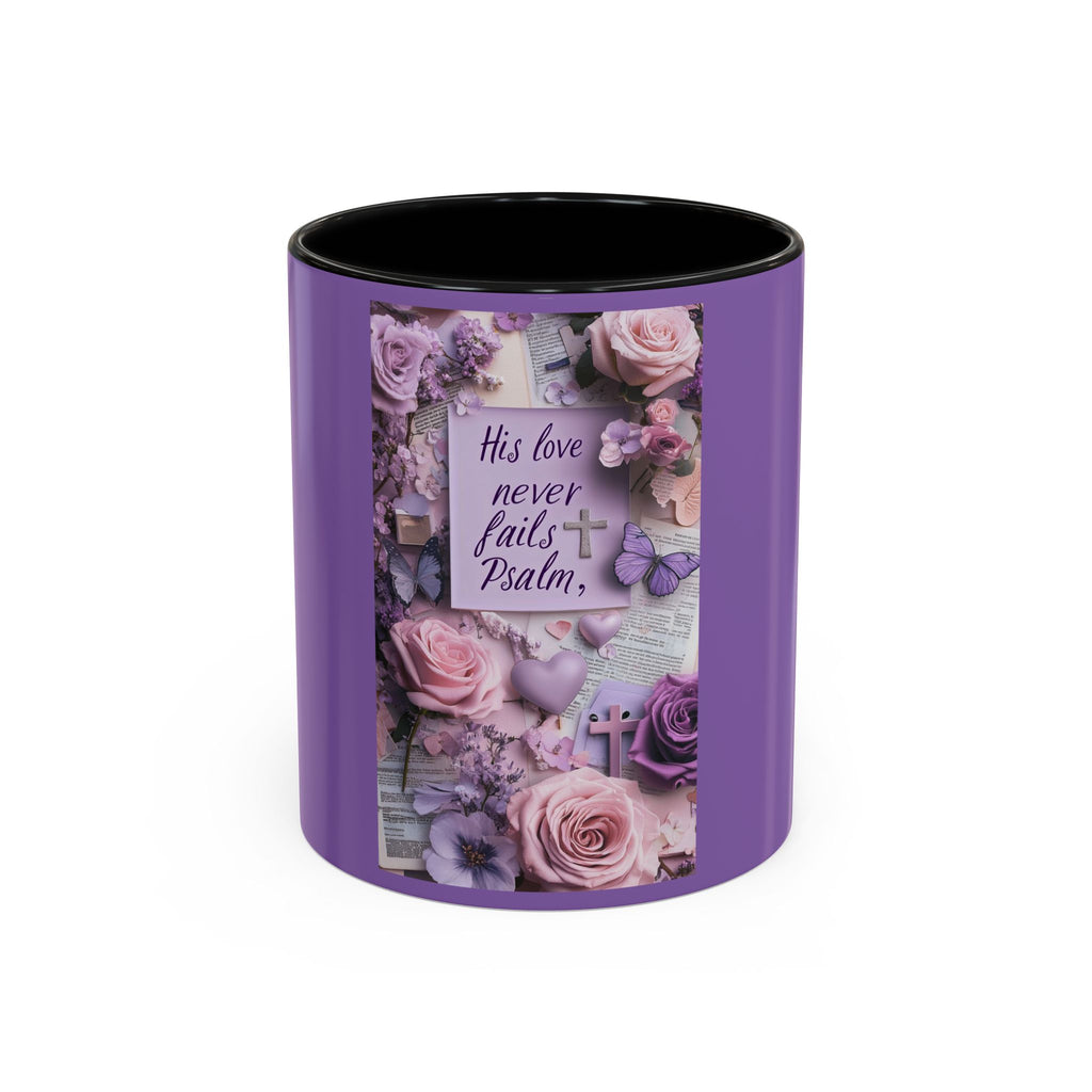 Coffee Mug — Floral Psalm Accent Mug (11/15 oz)