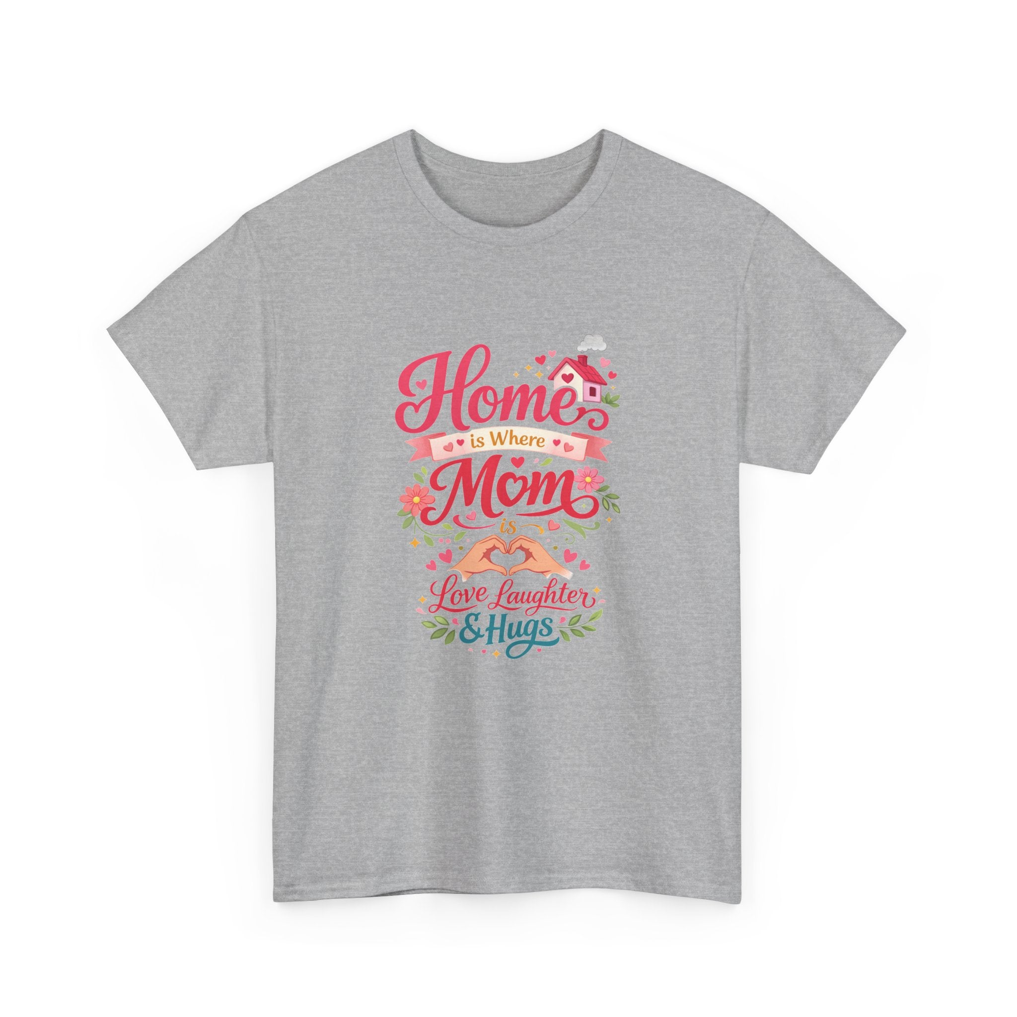 Mom Home T‑Shirt — “Home Is Where Mom Is” Floral Mother’s Day Tee