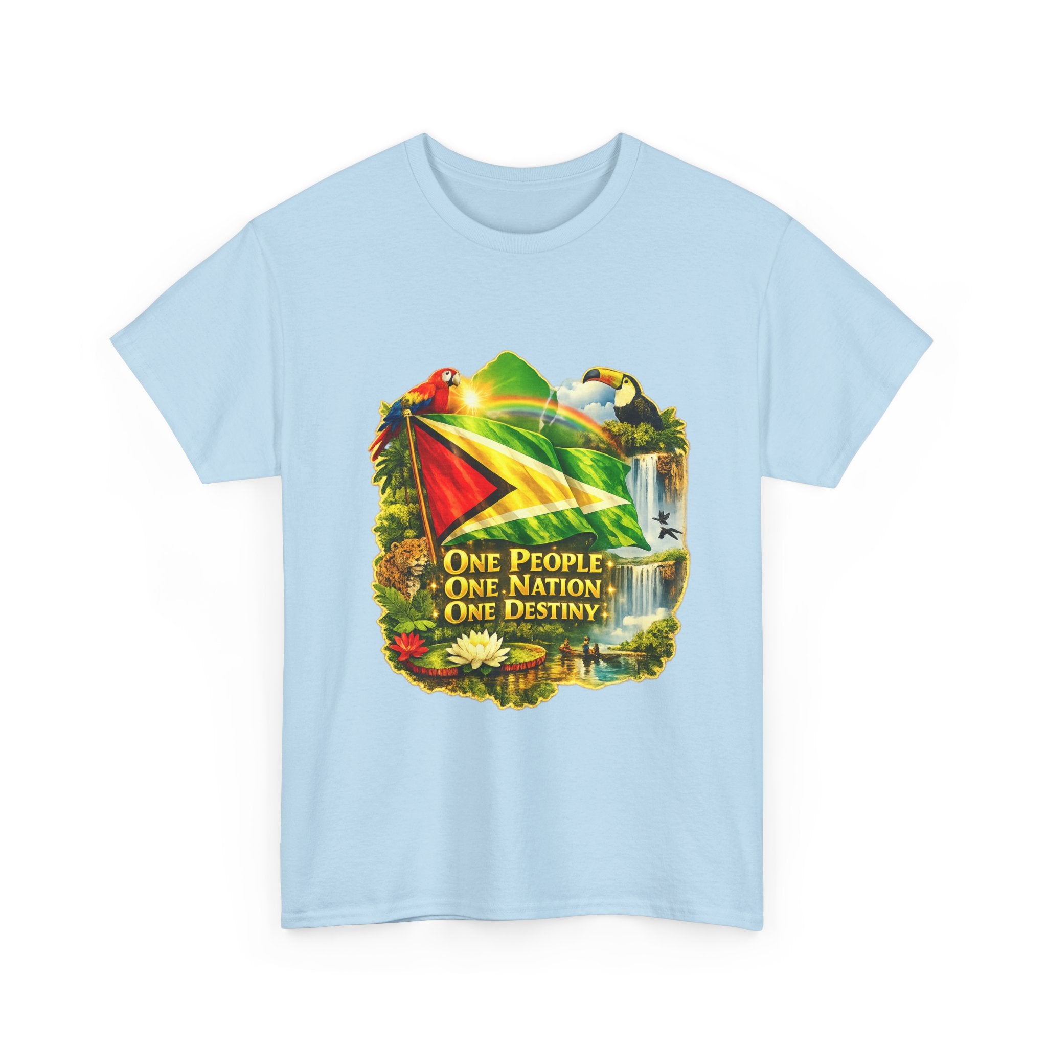 Guyana Flag T-Shirt  unisex – "One People, One Nation, One Destiny" Patriotic Tee