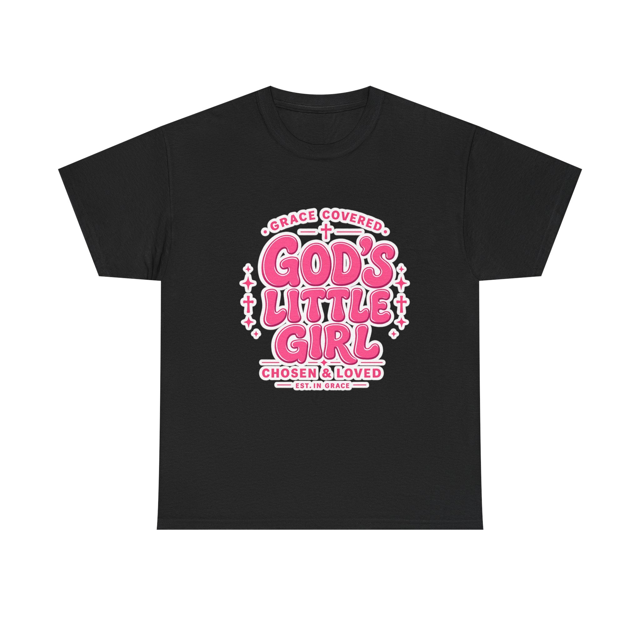 Faith T-Shirt God's Little Girl T-Shirt — Pink Faith Graphic Tee for Girls