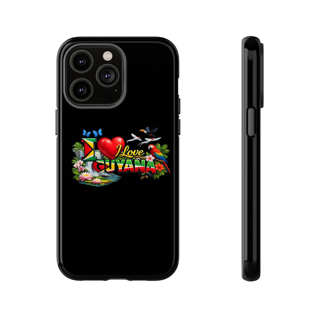 Phone case I Love Guyana Phone Case — Tough Protective Tropical Flag Design