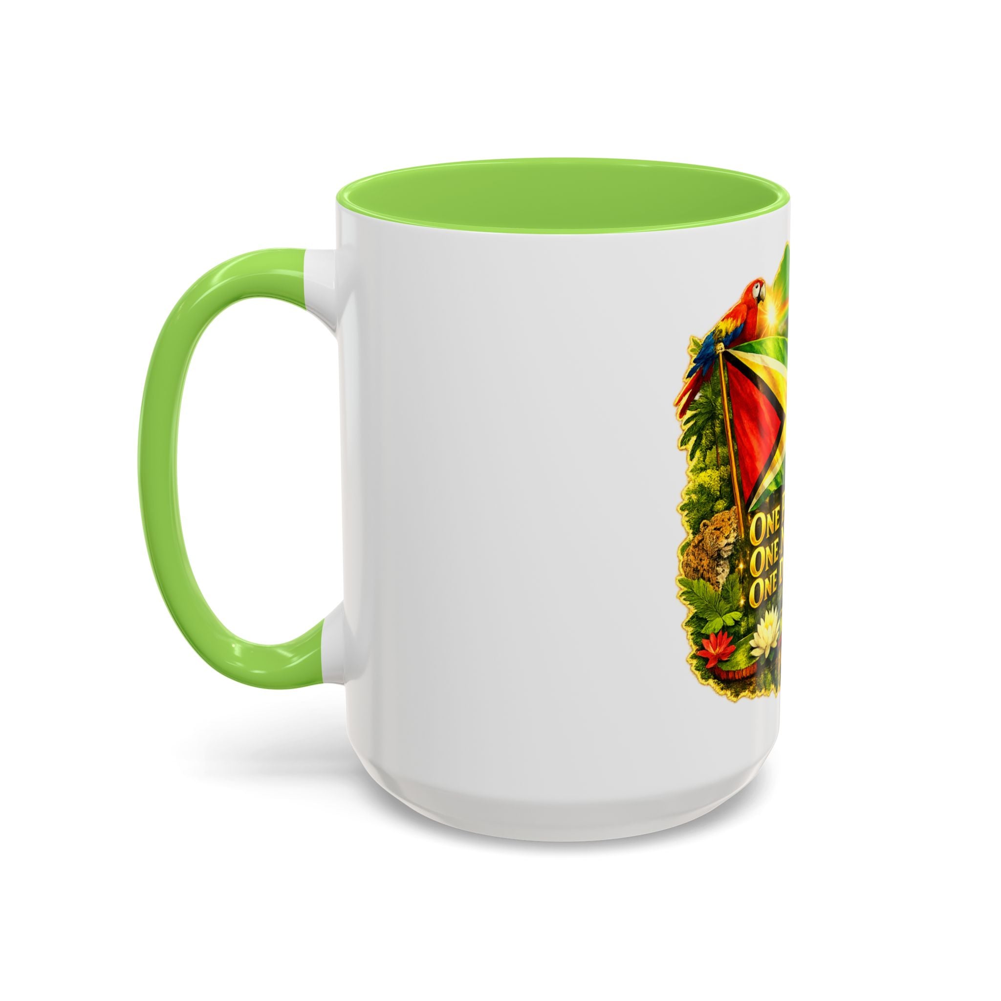 Coffee Mug souvenir that represents Guyana – "One People, One Nation, One Destiny" 11oz/15oz