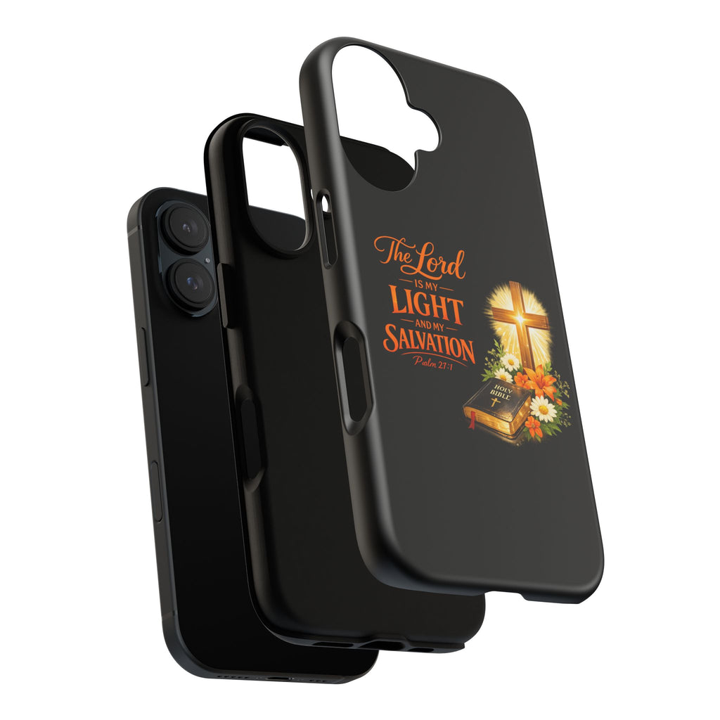 Christian Phone Case — "The Lord Is My Light and My Salvation" Bible Verse Design