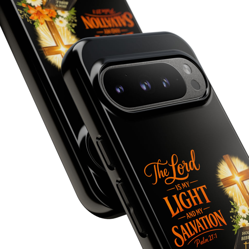 Christian Phone Case — "The Lord Is My Light and My Salvation" Bible Verse Design