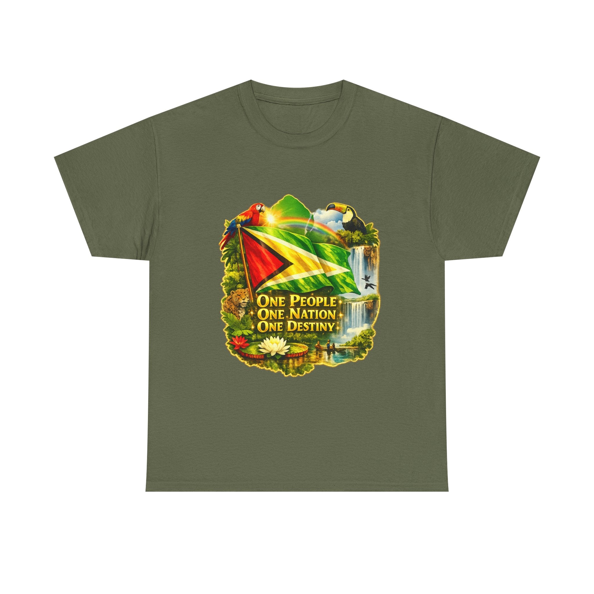 Guyana Flag T-Shirt  unisex – "One People, One Nation, One Destiny" Patriotic Tee