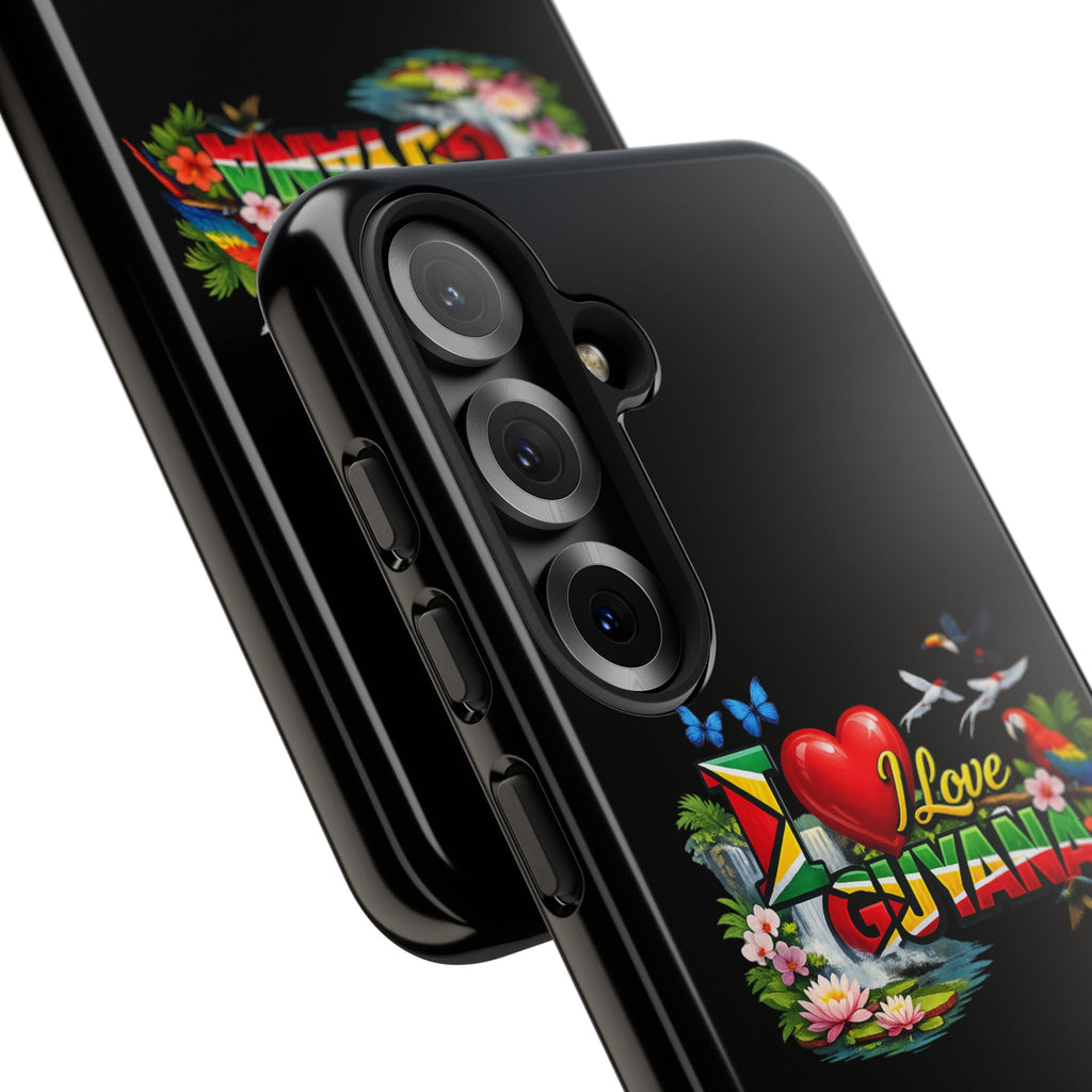 Phone case I Love Guyana Phone Case — Tough Protective Tropical Flag Design