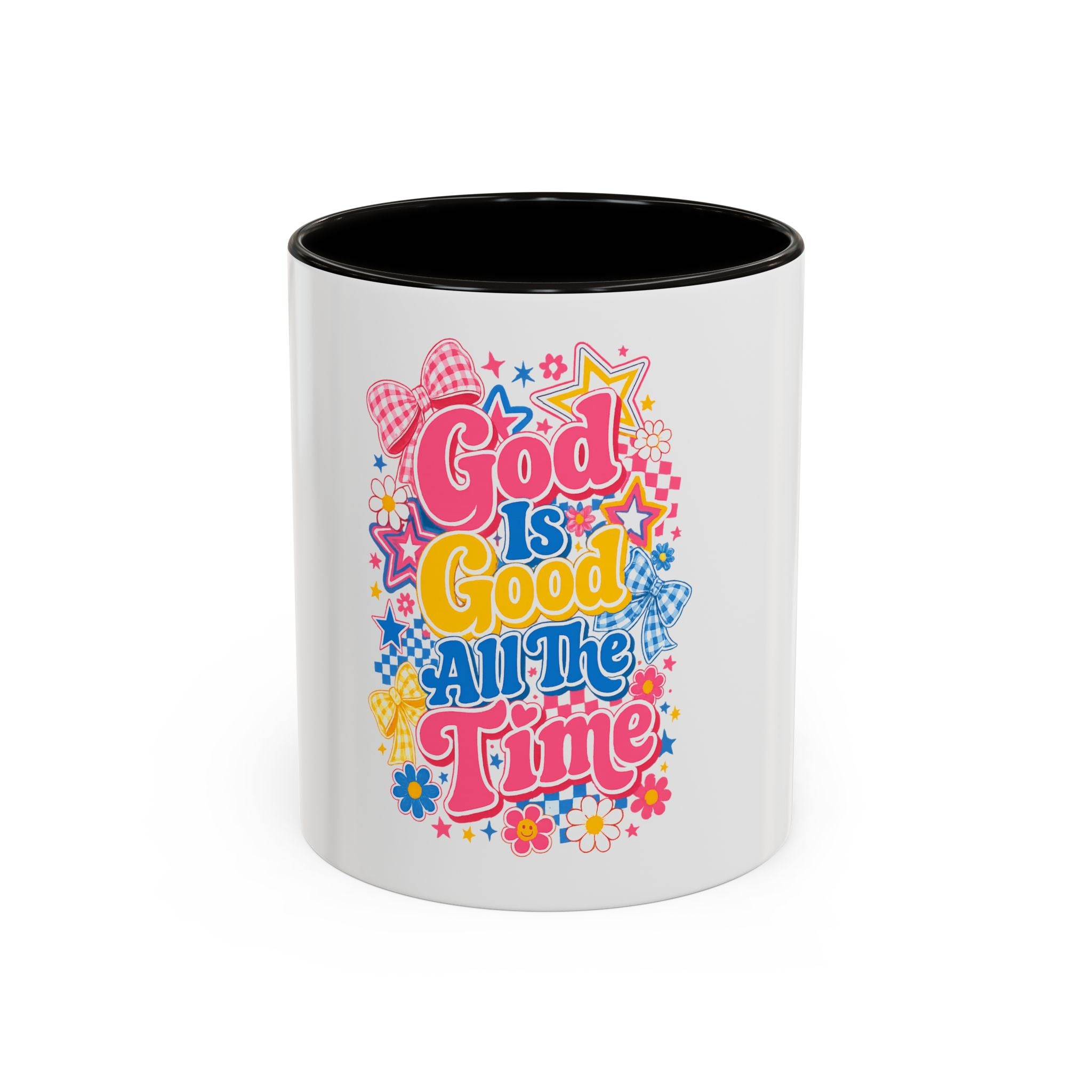 Coffee Mugs God Is Good All The Time Pink Ceramic Mug — Colorful Faith Coffee Cup (11oz/15oz)