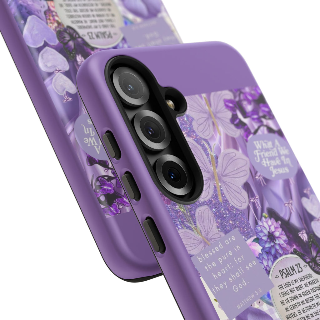 Bible Verse phone case - His Love Never Fails Psalm Phone Case — Floral Christian Scripture iPhone Cover